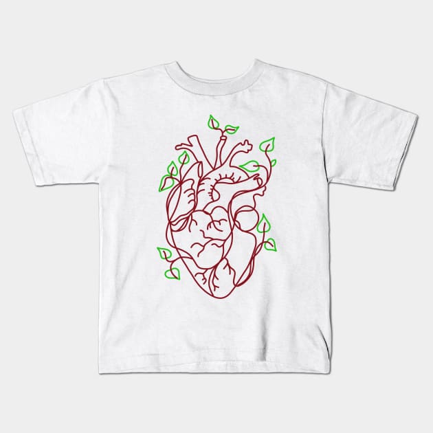 Heart with petals Kids T-Shirt by ForgivenTheSun